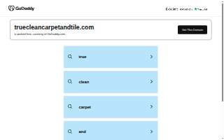 True Clean Carpet & Tile website