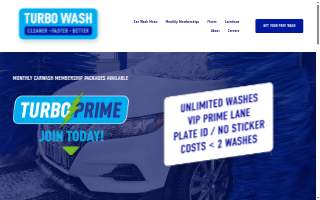 Turbo Wash Car Wash website