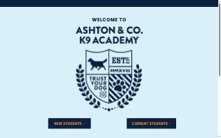 Ashton & Co. K9 Academy website