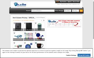 Claxon Custom Printing & Promotions website