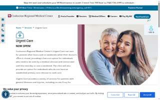 Coshocton Regional Medical Center Urgent Care website