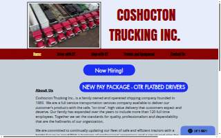 Coshocton Trucking Inc. website