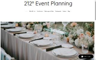 212º Event Planning website