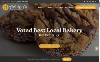 Ashley's Pastry Shop website
