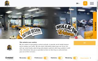 Cleopatra Ink Tattoo & Piercing Dayton Studio website