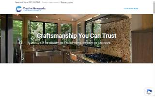 Creative Homeworks Custom Building & Remodeling website