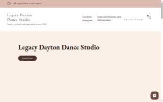 Legacy Dayton Dance Studio website