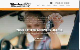 Wheeler Driving School of Dayton website