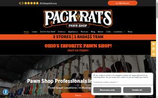 Pack Rats Pawn Shop website