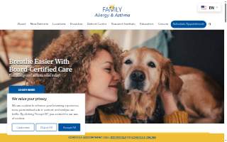 Family Allergy & Asthma website