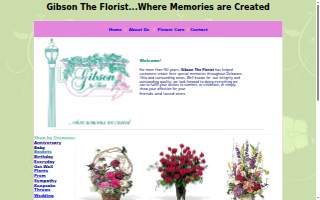 Gibson the Florist website