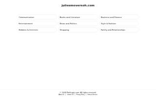 Julie's Movers website