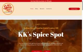 KK's Spice Spot Indian Food Truck website