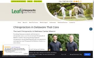 Leaf Chiropractic & Wellness Center website
