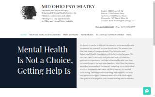 Mid Ohio Psychiatry of Delaware website