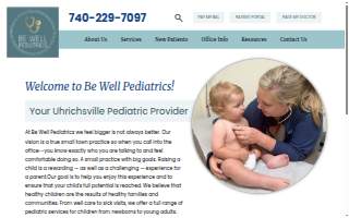 Be Well Pediatrics website