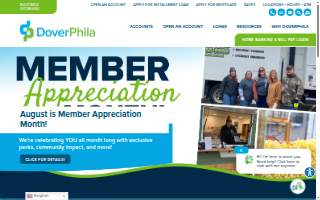 DoverPhila Federal Credit Union website