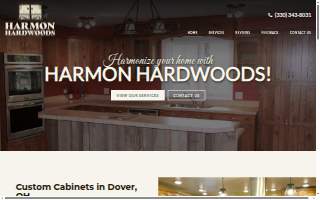 Harmon Hardwoods, Cabinets, and Countertops website