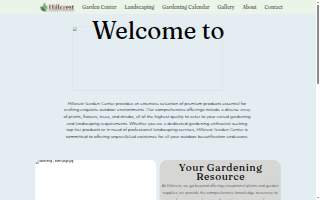 Hillcrest Garden Center website