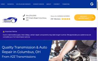 A2Z Transmissions website