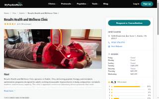 Results Health and Wellness Clinic website