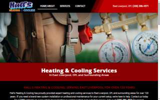 Hall's Heating & Cooling website