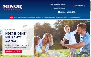 Minor Insurance website