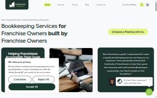 myFranchise Bookkeeper website
