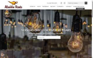 Aladdin Rents website