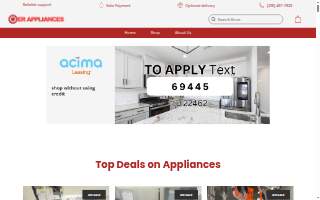 ER Appliances website