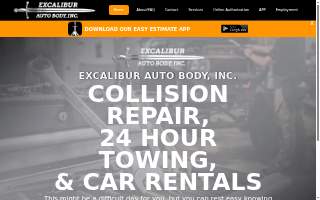 Excalibur Auto Body, Inc. website