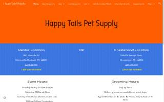 Happy Tails Pet Supply website