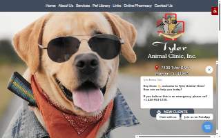 Tyler Animal Clinic of Eastlake website