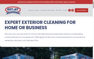 Wet-Jet Pressure Washing Service website