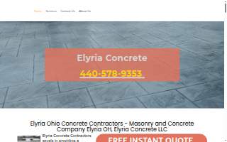 Elyria Concrete Contractors website