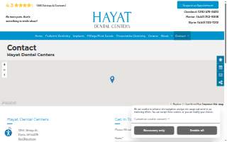 Hayat Dental Centers website