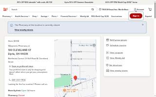 Walgreens Pharmacy website