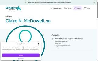 Claire McDowell, MD website