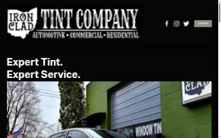 Iron Clad Tint Company website