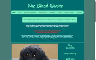 Pet Shack Resort website