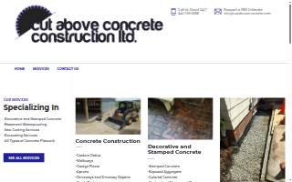 Cut Above Concrete Construction Ltd. website