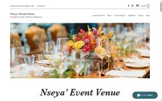 Nseya' Event Venue website