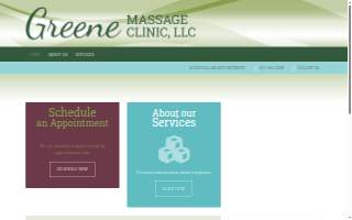 Greene Massage Clinic website