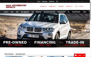 Dixie Automotive Imports website