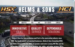 Helms & Sons Excavating Inc. website