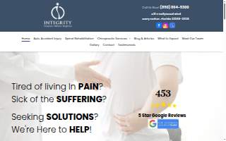 Integrity Chiropractic and Wellness website