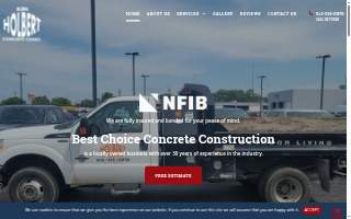 Ken Holbert Concrete Construction website