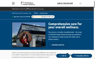 Fairfield Family Dental website