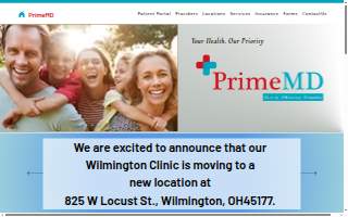 PrimeMD Primary Care and Walk-ins website