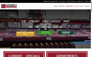 Fligners Market + Catering website